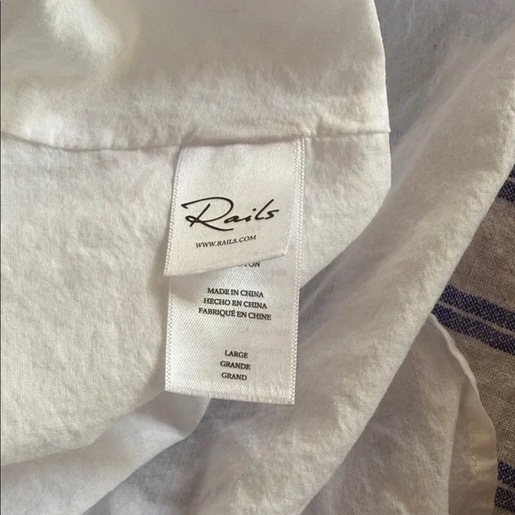 Rails Tina Villa striped dress size L. Blue & White striped Maxi Dress - Picture 7 of 13